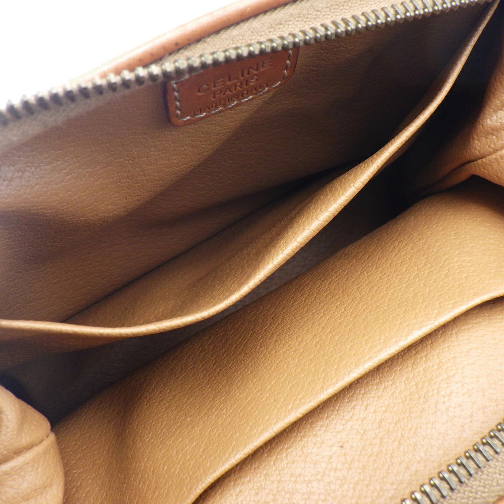 Celine Macadam Pouch Clutch Canvas x Leather Dark Brown Celine Accessory